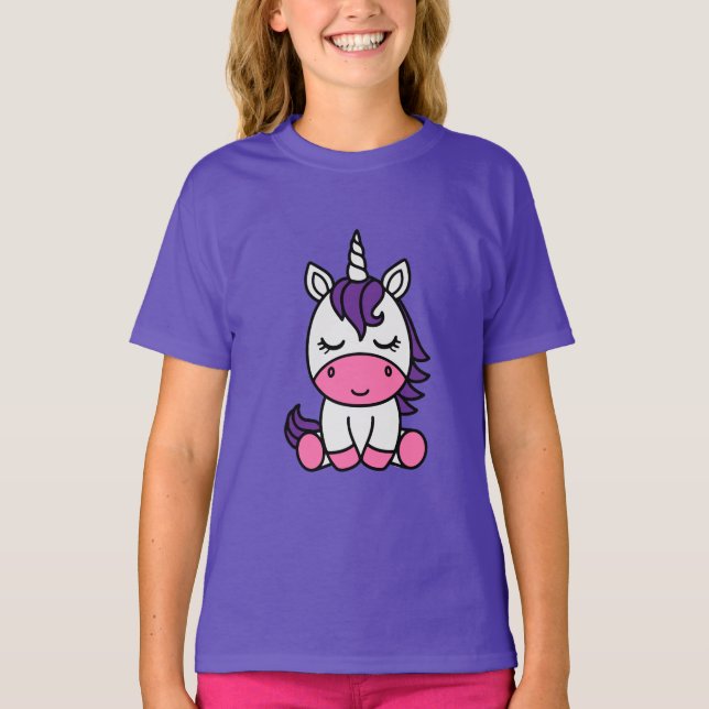 Little Girls Unicorn Pony T-Shirt (Front)