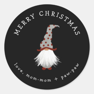 Little Gnome Christmas gift sticker