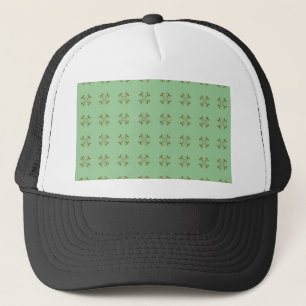 Little Gold Flowers on Mint Trucker Hat