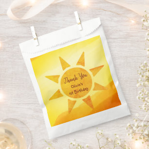  Little Gold Sunshine Modern Boho Birthday Favour Bags