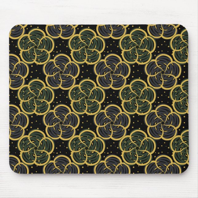 Little golden flowers seamless pattern mouse pad (Front)