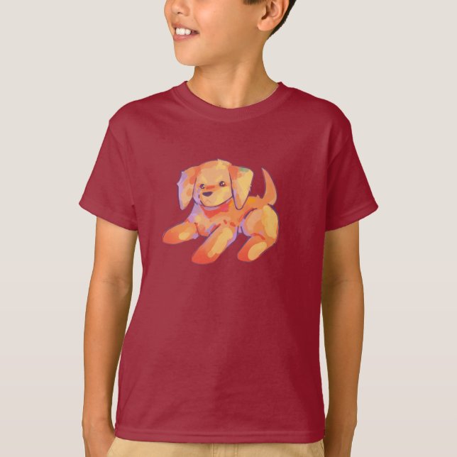 Little golden retriever puppy T-Shirt (Front)