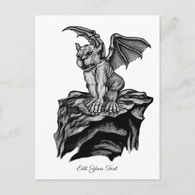 Little Golem Gargoyle Postcard (Front)