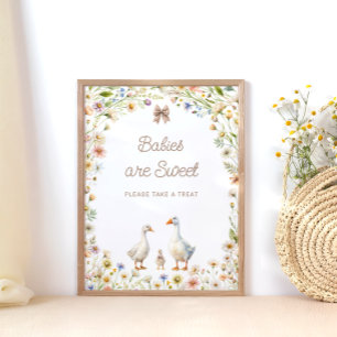 Little Goose Babies are Sweet Take a Treat Poster