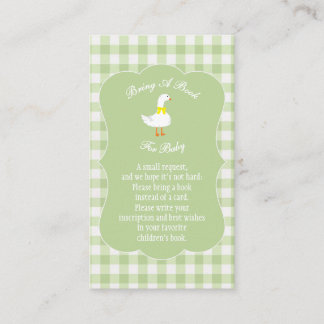 Little Goose Baby Shower Books For Baby Enclosure Card