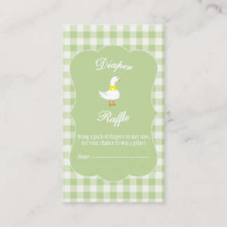 Little Goose Baby Shower Diaper Raffle Enclosure Card