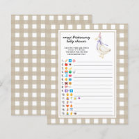 Little goose baby shower - emoji pictionary game