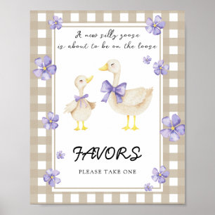 Little Goose Baby shower Favours Poster