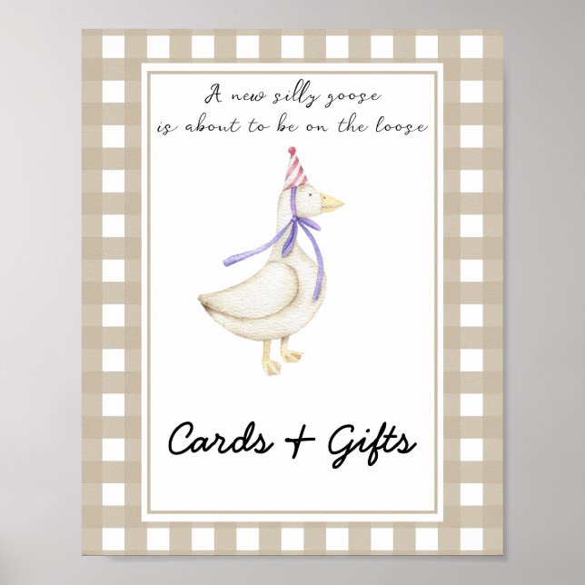 Little goose - cards and gifts baby shower poster (Front)