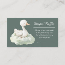 Little Goose Diaper Raffle Card Goose Baby Shower