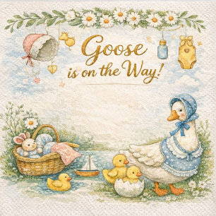 little goose is on the way  napkin