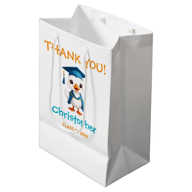 Little Goose Preschool Graduation Medium Gift Bag (Front Angled)
