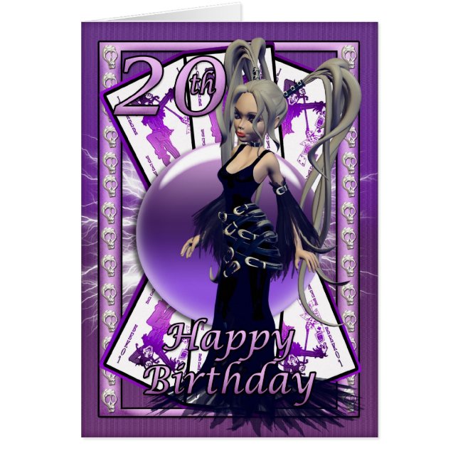 Little Gothic 20 year old Birthday, Happy 20th (Front)