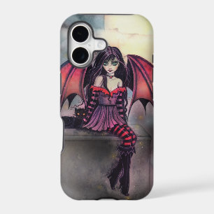 Little Gothic Halloween Fairy Vampire and Cat