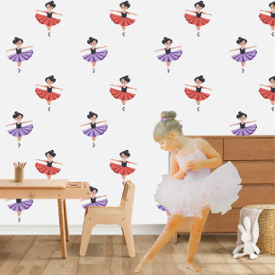 Little Gracious Happy Ballerinas Wallpaper