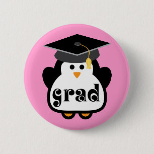 Little Grad Penguin Graduation Gift 6 Cm Round Badge