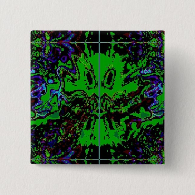 Little green Devil 15 Cm Square Badge (Front)