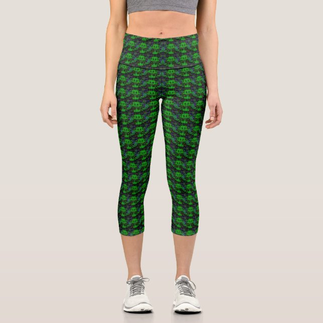 Little green Devil Capri Leggings (Front)