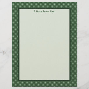 Little Green Diamonds Custom Letterhead