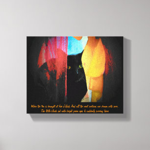 Little Green eyed...Harold Monro quote Canvas Print