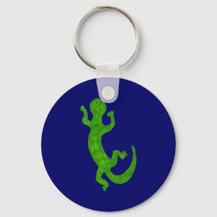 Little green gecko key ring