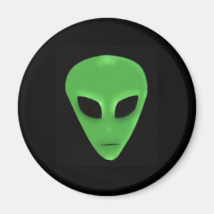 Little Green Man Alien Face Magnet