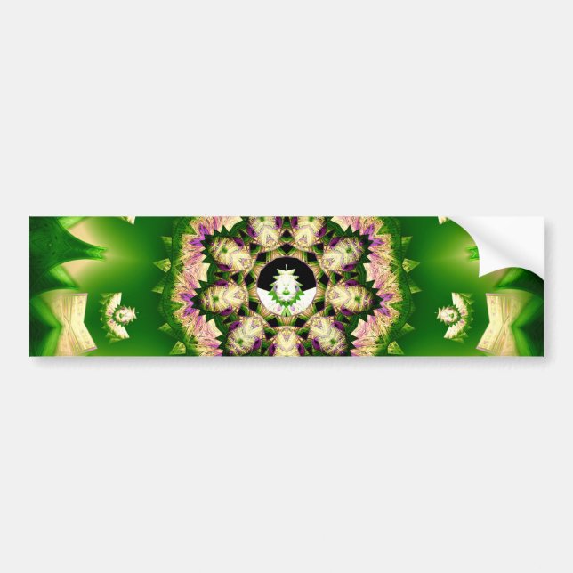 Little Green Man Bumper Sticker (Front)