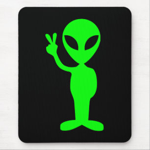 Little Green Man Mouse Pad