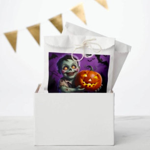 Little Green Monster & Pumpkin Friend Favour Bags