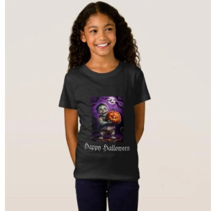 Little Green Monster & Pumpkin Friend T-Shirt