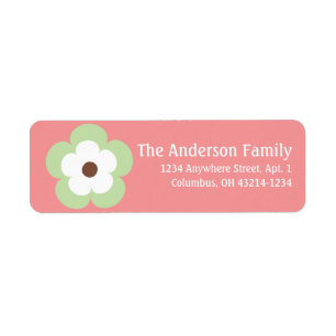 Little Green Spring Season Flower Address Labels