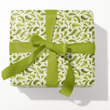 Little Green Watercolor Fern Leaves