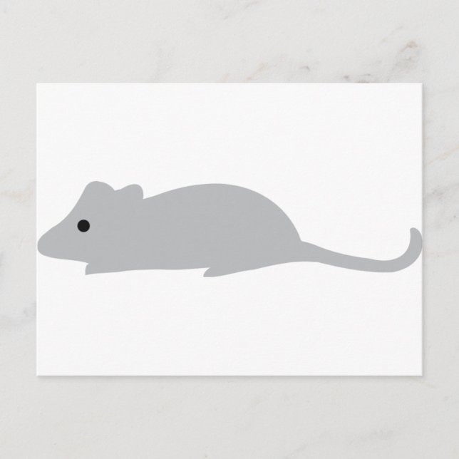 little grey mouse postcard (Front)