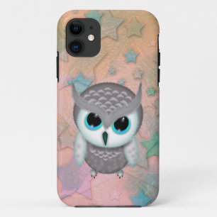 Little Grumpy Horned Owl Illustration Case-Mate iPhone Case