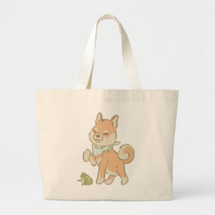 Little guardian froggo large tote bag