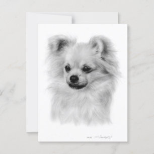 Little Guardian - Hand Painted Chihuahua Postcard