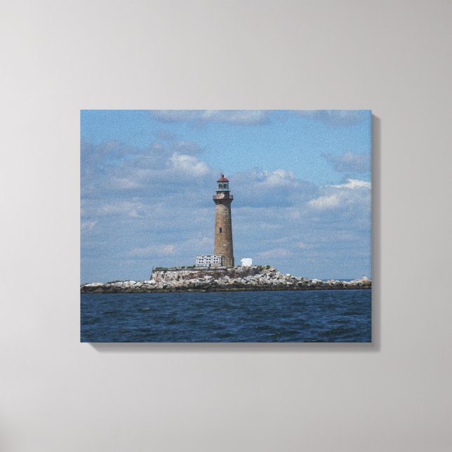 Little gull Island lighthouse Canvas Print (Front)