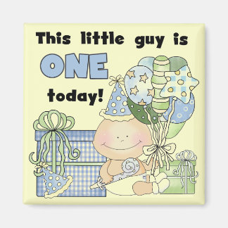 Little Guy is One Tshirts and Gifts Magnet