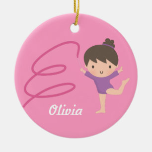 Little Gymnast Girl Gymnastics Room Decor Ceramic Tree Decoration