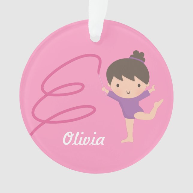 Little Gymnast Girl Gymnastics Room Decor Ornament (Front)