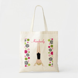Little Gymnast in Pink and Green Tote Bag