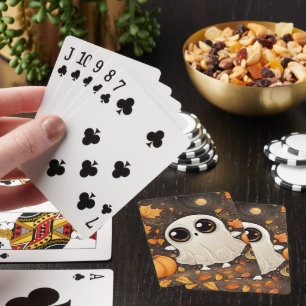 Little Halloween Ghost Playing Cards
