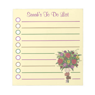 Little Hands Bouquet Teacher Mother's Day Flowers Notepad