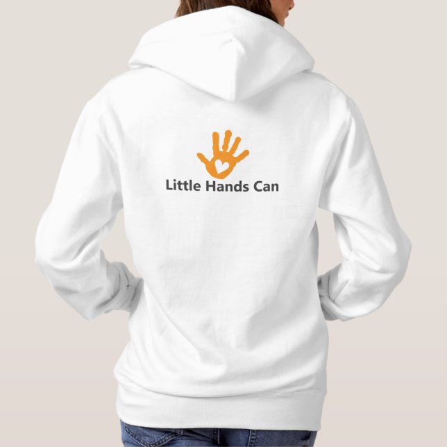 Little Hands Can Women's Hooded Sweatshirt (Back)