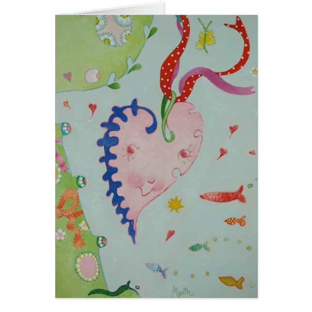 Little happy heart card (Front)