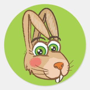 Little Hare - round sticker