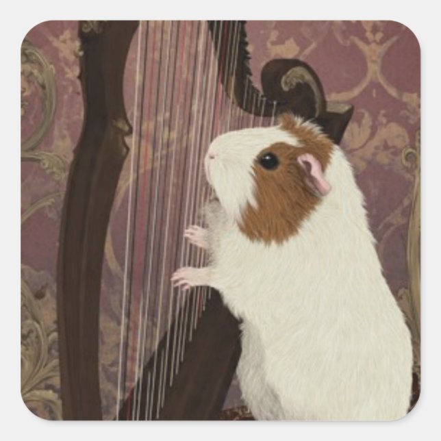 Little Harpist Guinea Pig Sticker (Front)