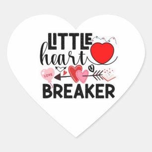 Little Heart Breaker Valentine Cute Love Hearts Sticker