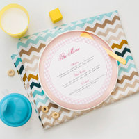 Little Heart Pink Gingham Teddy Bear Baby Shower