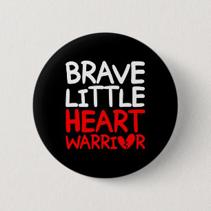 Little Heart Warrior Chd Congenital Heart Disease  6 Cm Round Badge